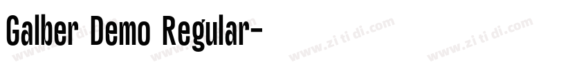 Galber Demo Regular字体转换
